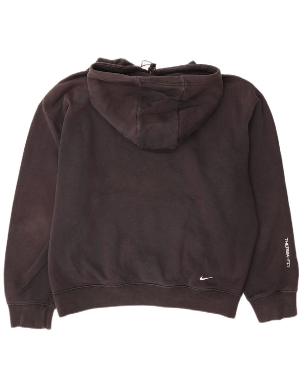 Felpa con cappuccio da uomo Adidas Therma-Fit Loose Fit, media, cotone nero