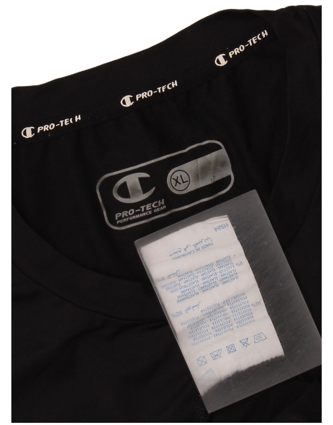 T-shirt grafica da uomo CHAMPION Top XL poliestere nero