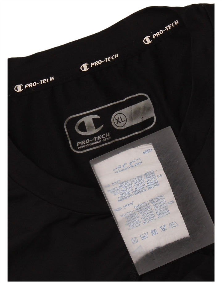 T-shirt grafica da uomo CHAMPION Top XL poliestere nero
