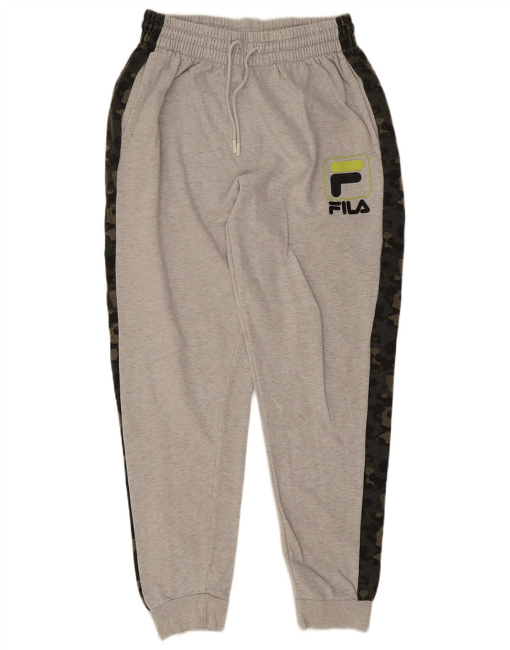 Pantaloni da tuta da uomo Fila Joggers in cotone mimetico grigio medio