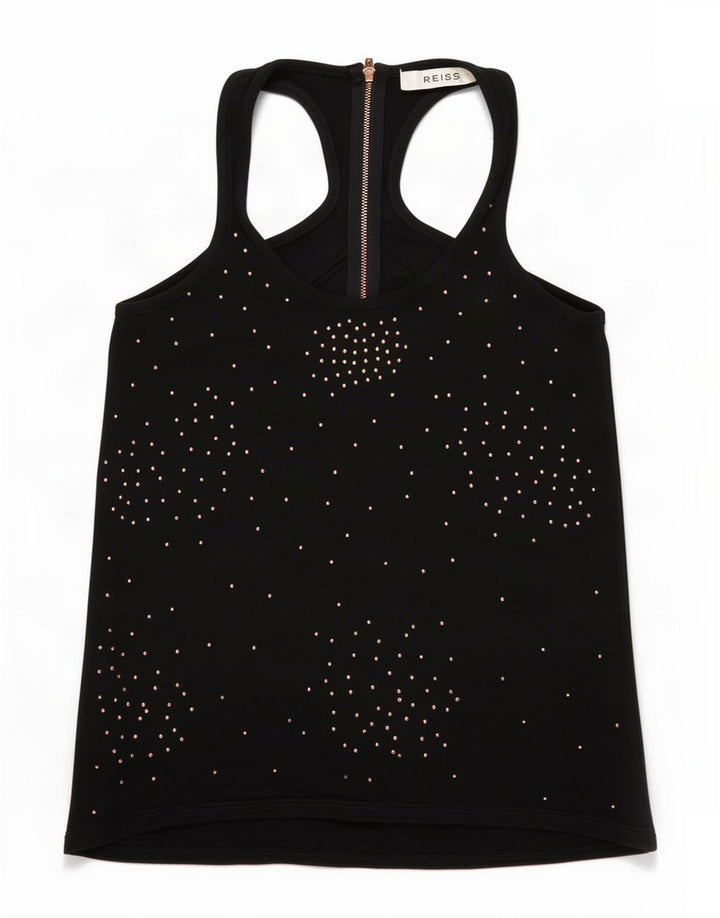Canotta da donna Reiss UK 10 piccola in viscosa nera