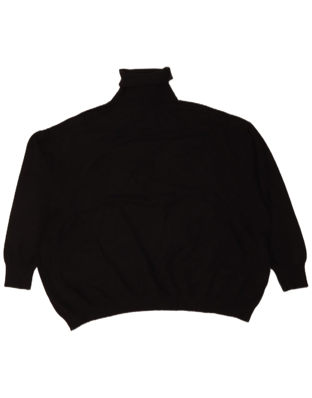 Maglione maglione oversize con collo alto da donna Zara UK 14 viscosa nera media
