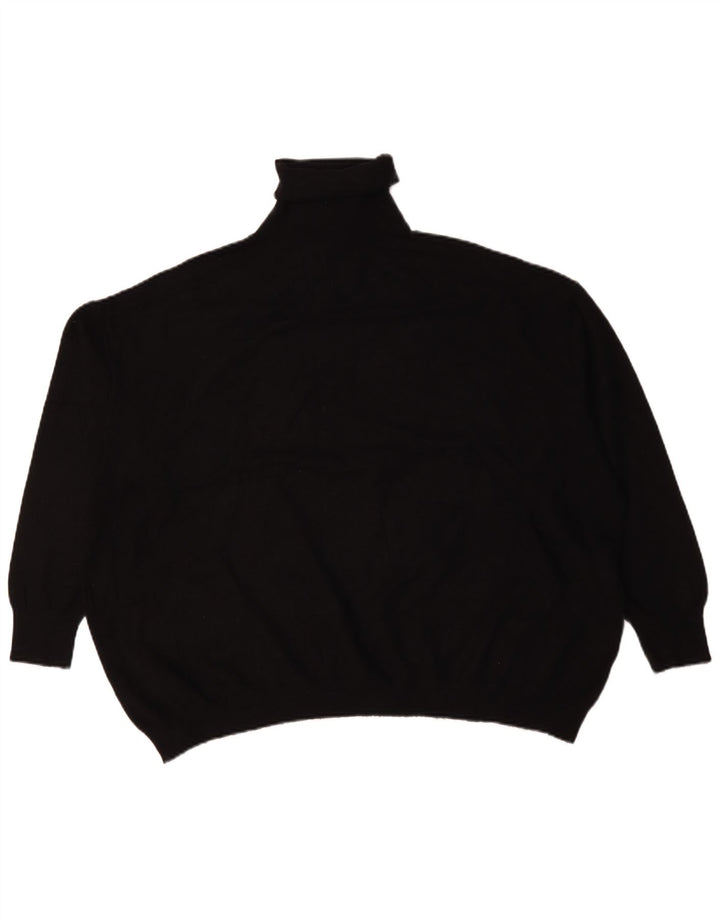 Maglione maglione oversize con collo alto da donna Zara UK 14 viscosa nera media