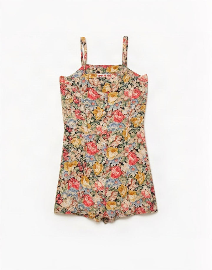 Tutina vintage da donna IT 44 media floreale multicolore