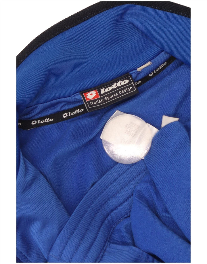 Giacca da ginnastica grafica da uomo Lotto XL XL in poliestere color block blu