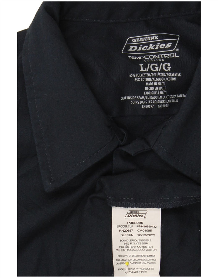 DICKIES Camicia autentica da uomo, grande, in poliestere blu navy