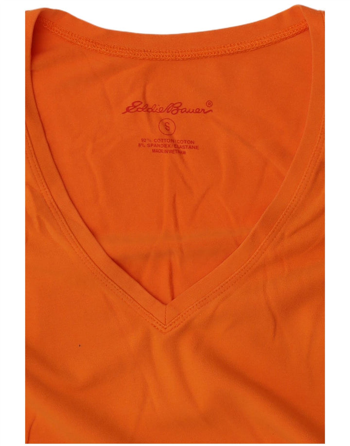 Canottiera da donna Eddie Bauer UK 10 piccola in cotone arancione