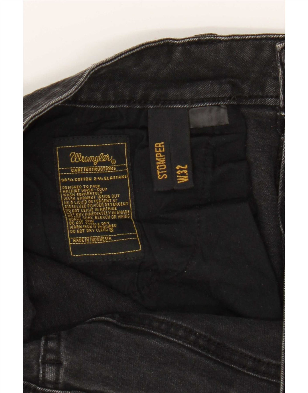 Jeans slim da uomo Wrangler Stompers W32 L30 cotone nero