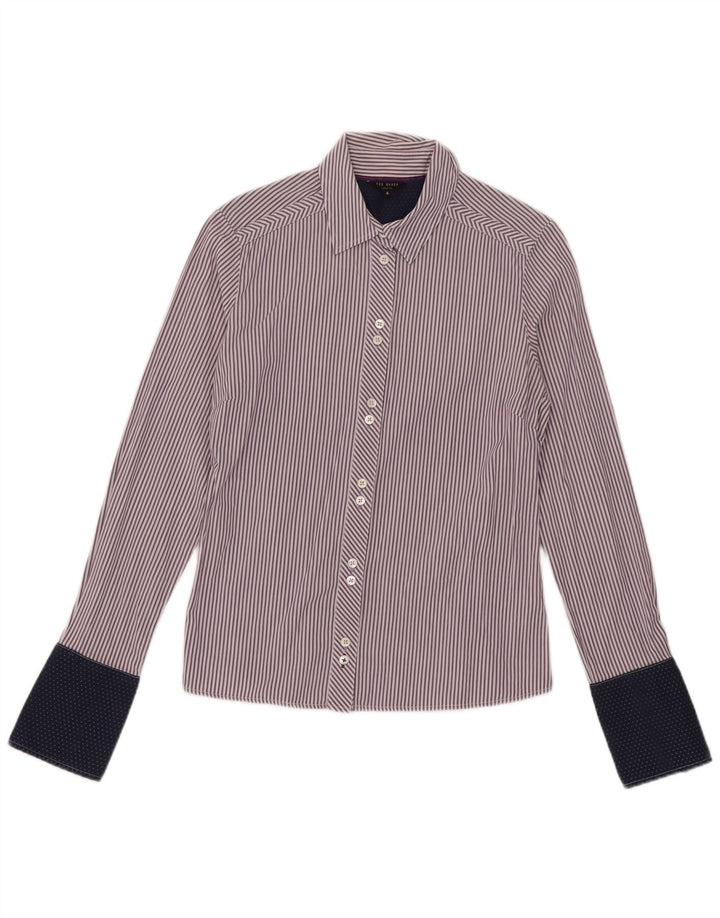 Ted Baker Camicia da donna Taglia 4 Large Viola a righe