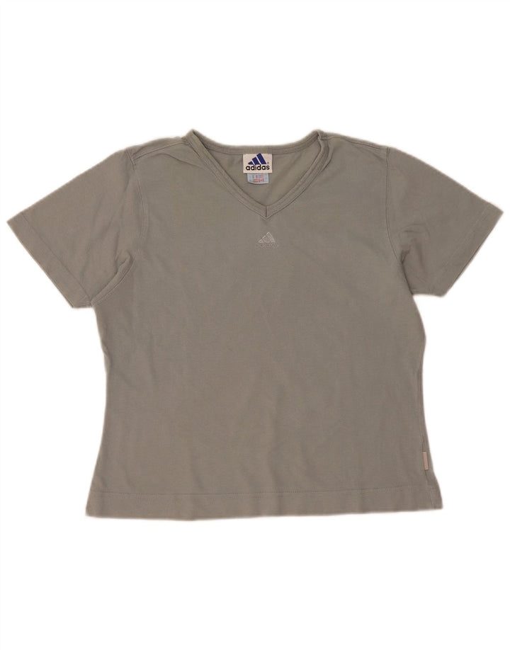 T-shirt da donna Adidas Top UK 12 cotone grigio medio