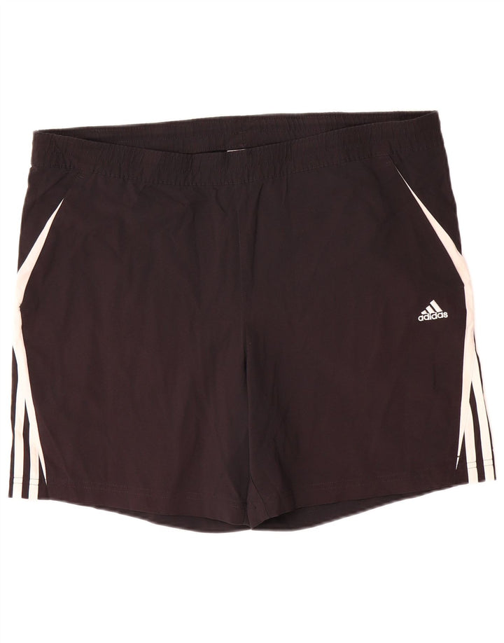 Pantaloncini sportivi Adidas Climalite da uomo medio poliestere nero