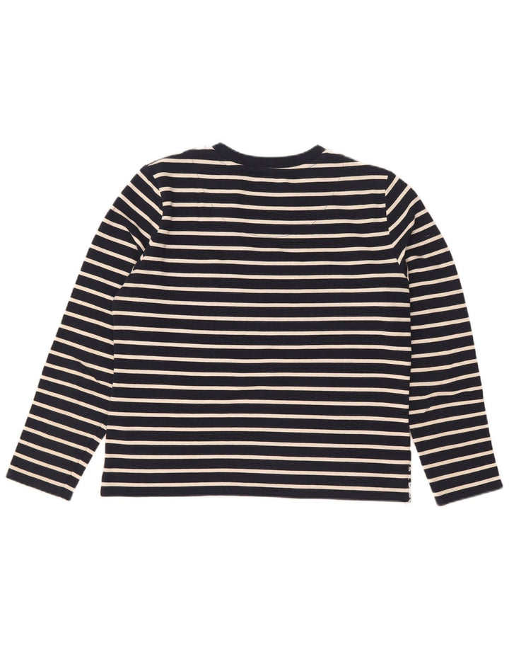 Top oversize da donna a maniche lunghe Superdry UK 10 Small Blu Navy a righe