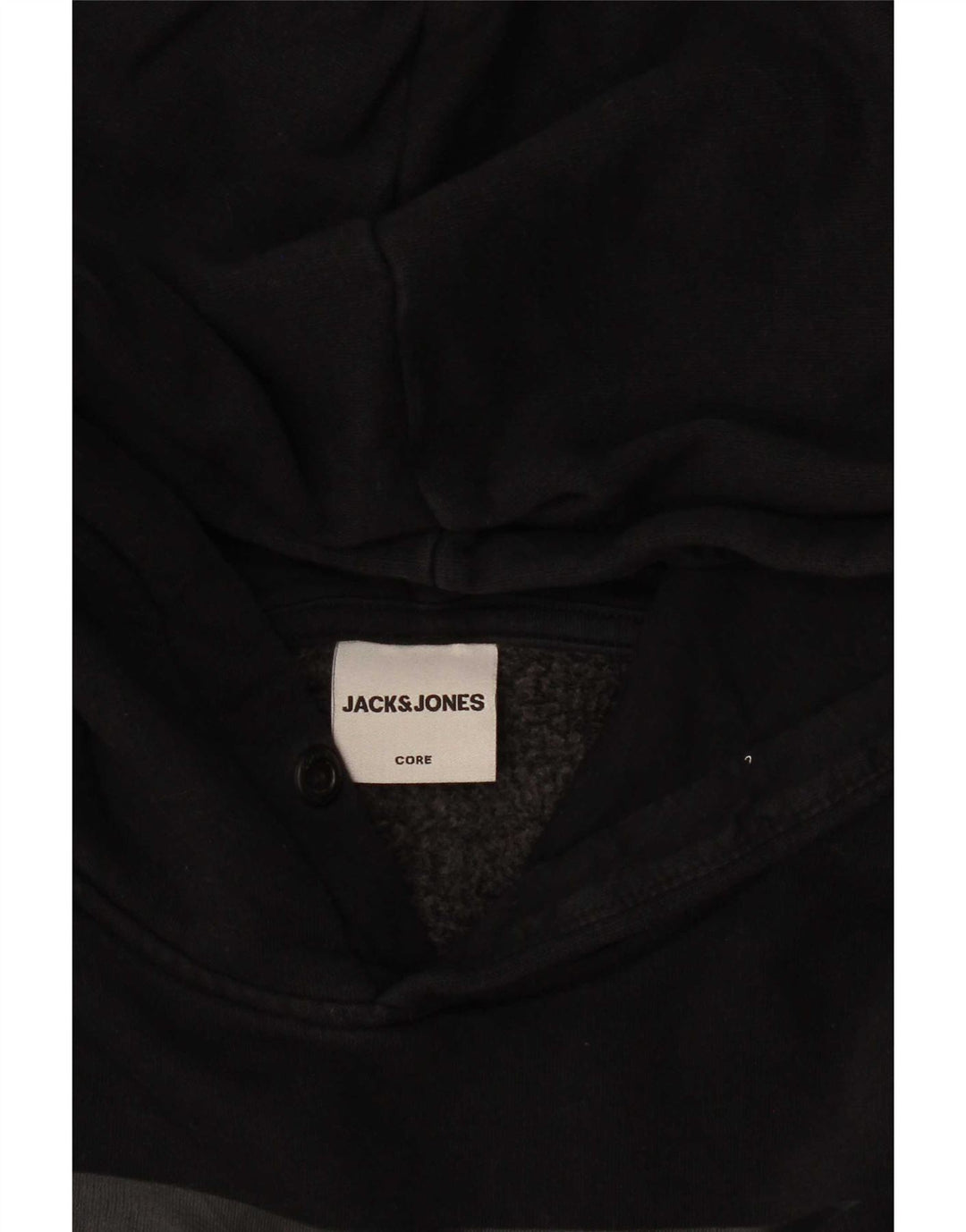 Jack & Jones Felpa con cappuccio grafica da uomo piccola nera
