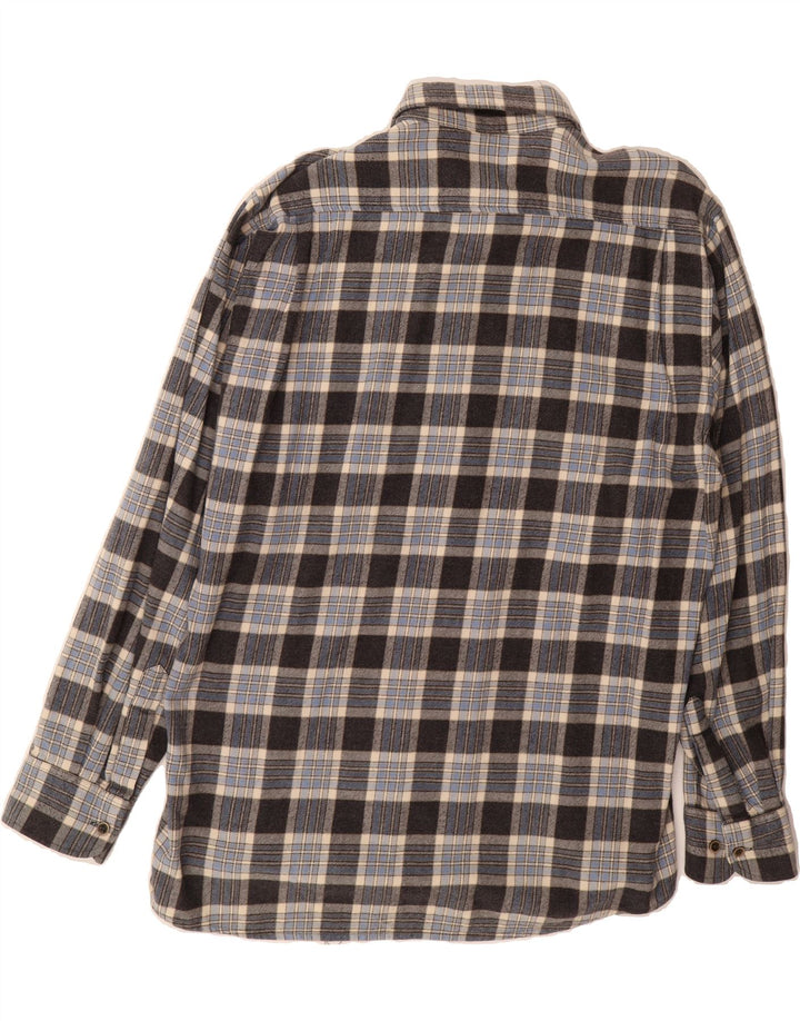 HAUPT Mens Flannel Shirt Size 15 1/2 Medium Blue Check Vintage Haupt and Second-Hand Haupt from Messina Hembry 
