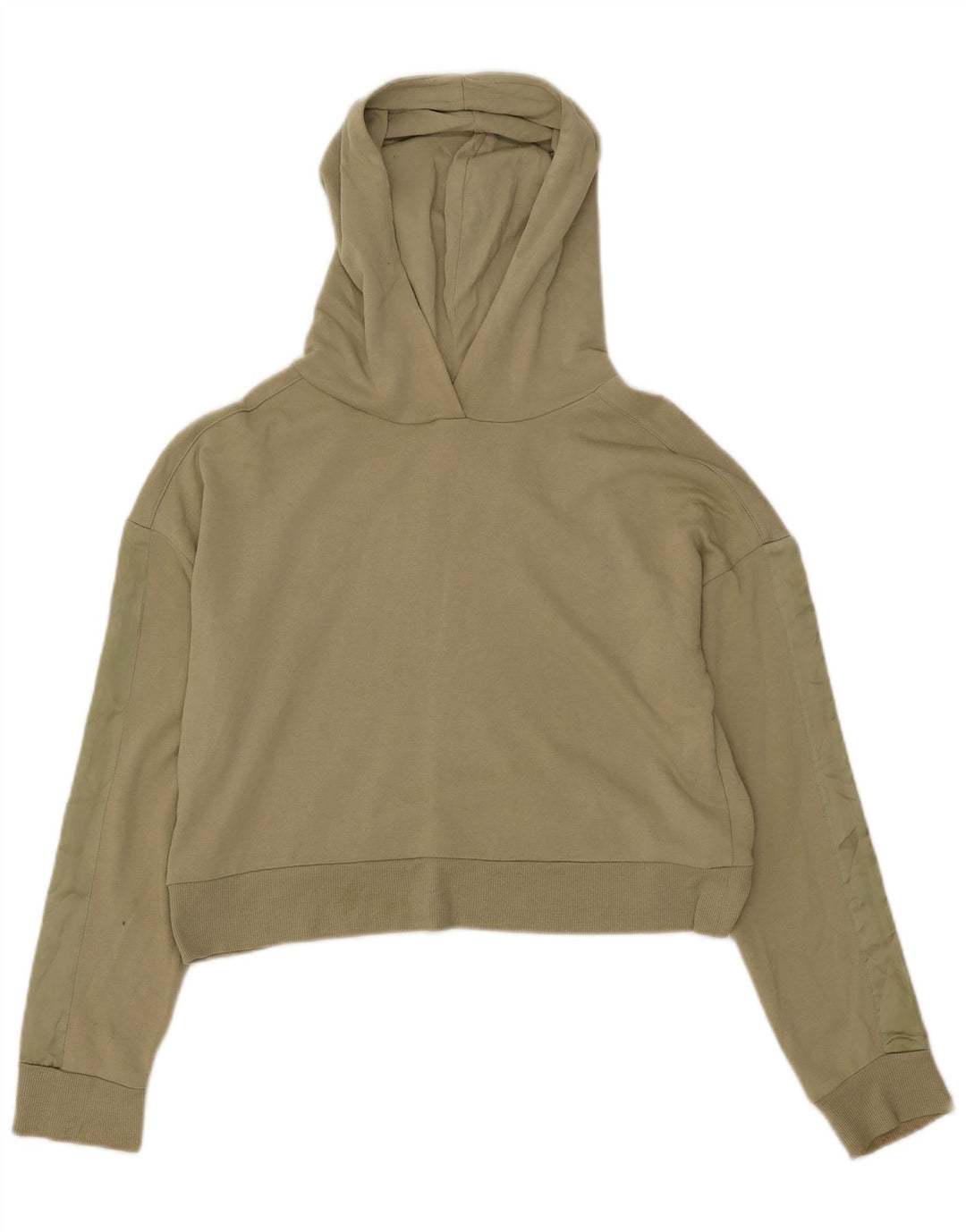 Maglione con cappuccio corto da donna Topshop UK 14 poliestere kaki medio