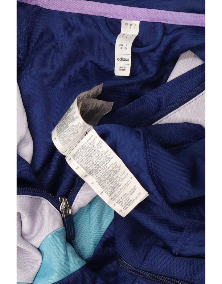 Giacca da uomo Adidas Aeroready Top Jacket Large Blu Colourblock in poliestere