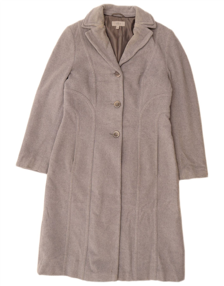 Cappotto da donna Marks & Spencer UK 12 Lana nuova grigio medio
