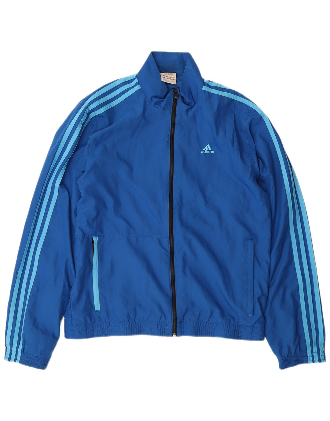 Giacca da ginnastica da uomo Adidas piccola in poliestere blu