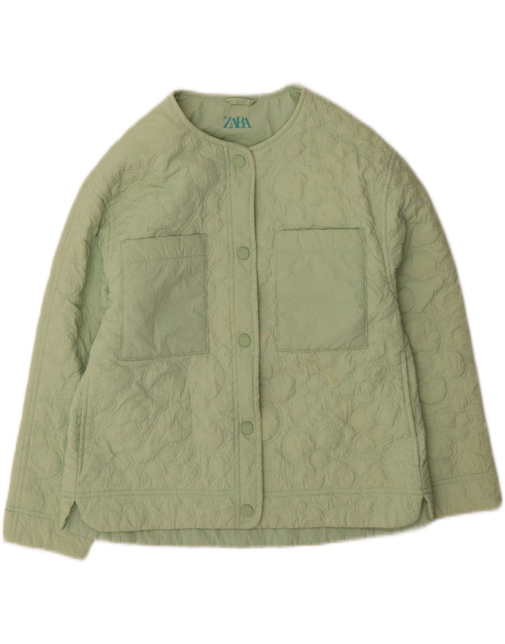 Giacca trapuntata da donna Zara UK 4 XS nylon verde