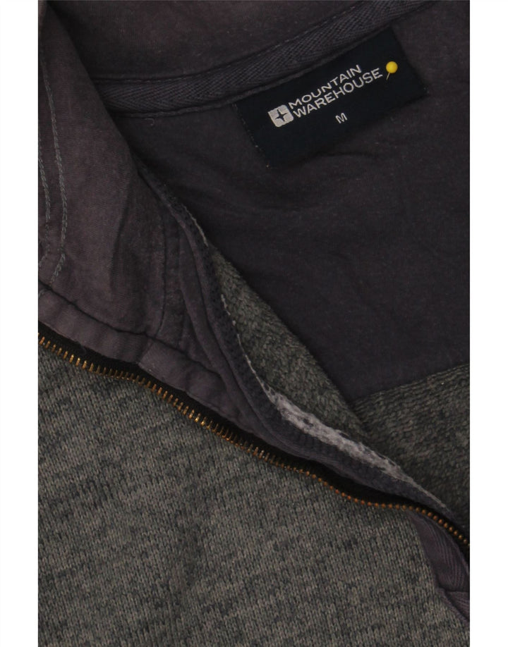 MOUNTAIN WAREHOUSE Mens Zip Neck Sweatshirt Jumper Medium Grey Polyester Vintage Mountain Warehouse and Second-Hand Mountain Warehouse from Messina Hembry 