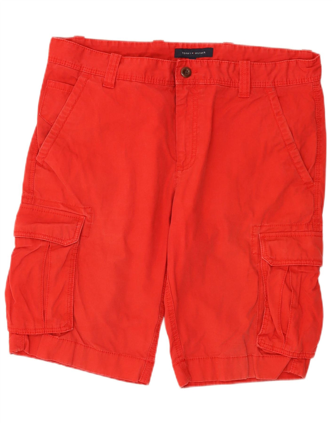 TOMMY HILFIGER Pantaloncini cargo da uomo W36 Large Rosso Cotone
