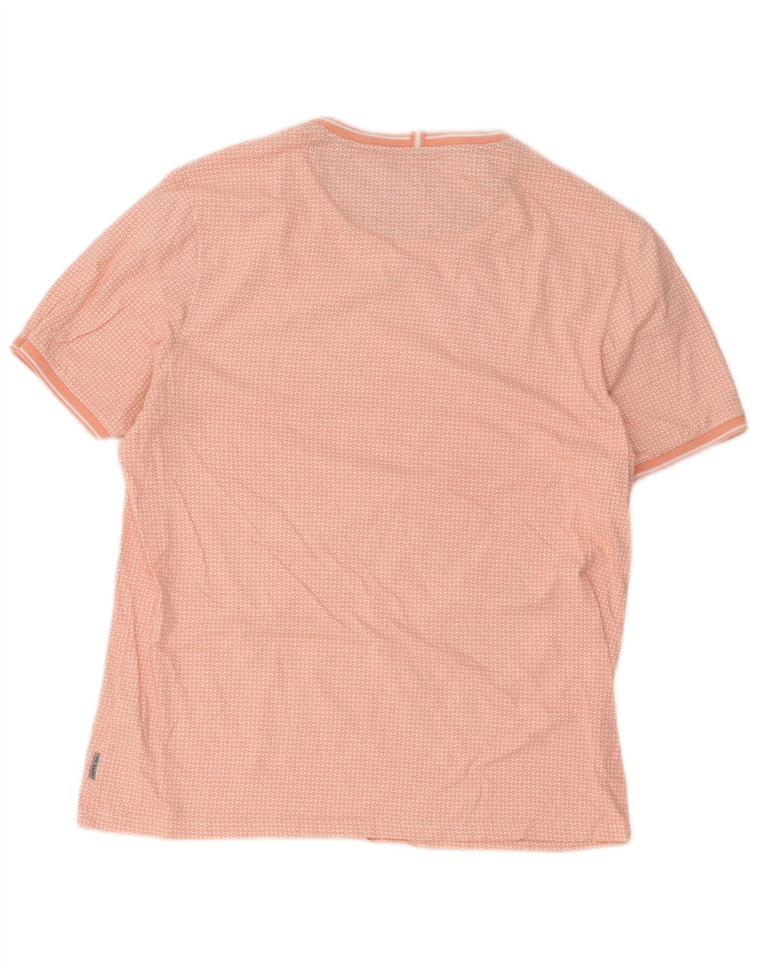 T-shirt da uomo Ted Baker taglia 5 XL cotone geometrico rosa