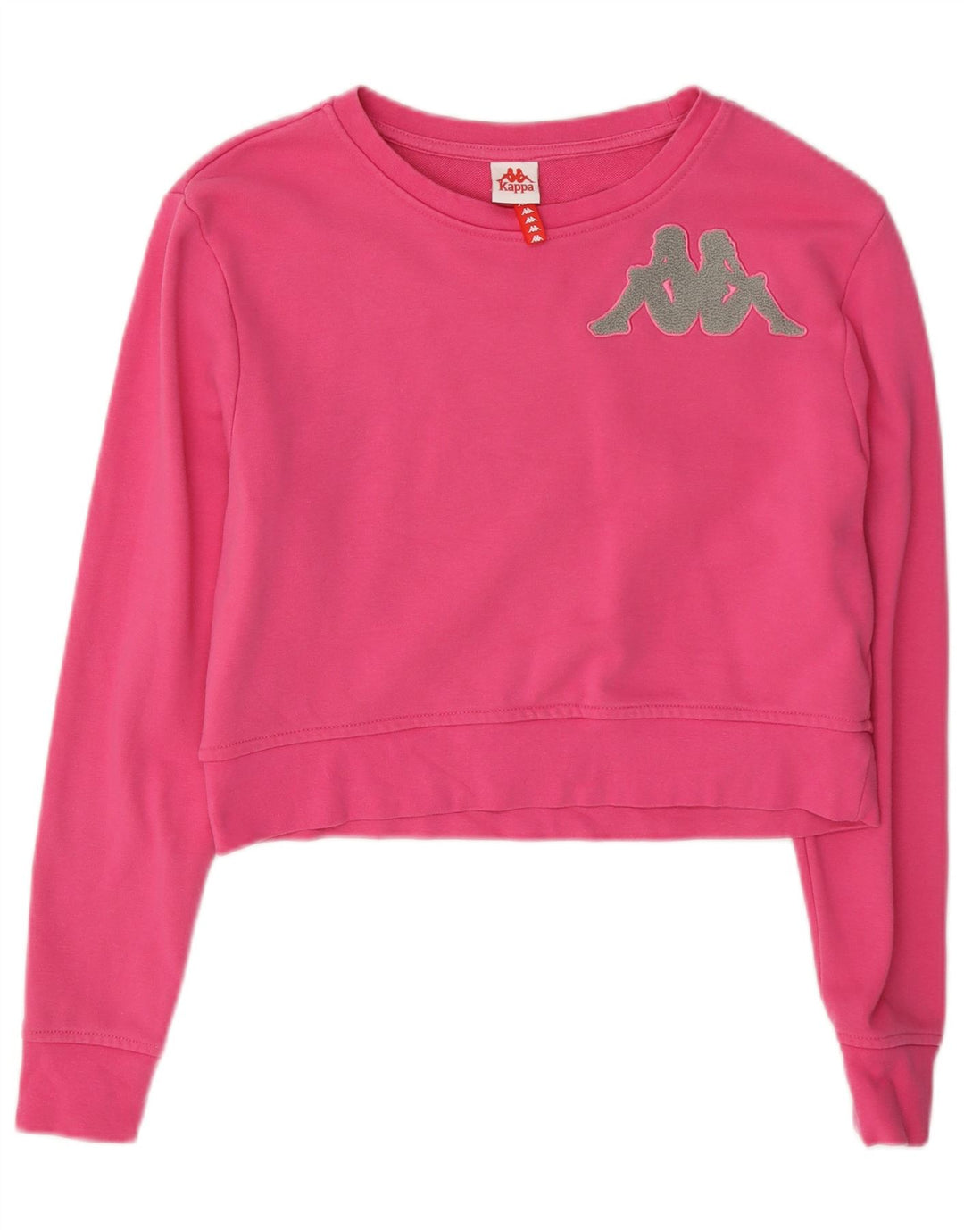 Felpa con grafica corta Kappa da donna UK 10 piccola rosa