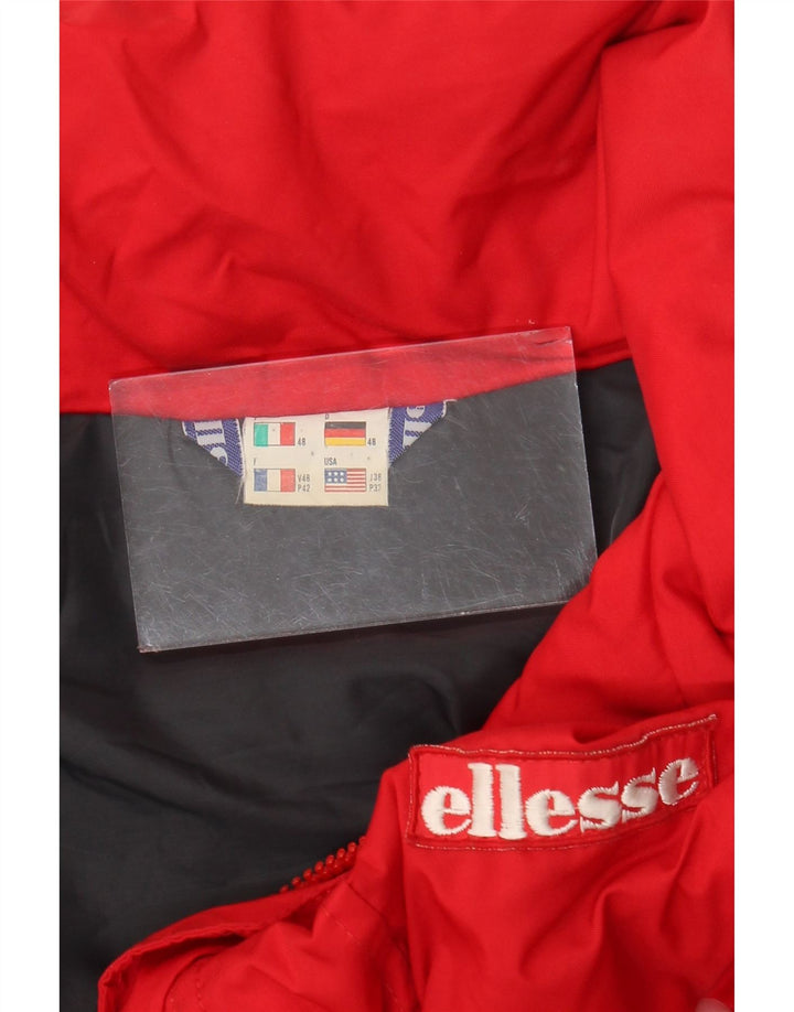 Giacca a vento con cappuccio da uomo Ellesse IT 48 Nylon color block rosso medio
