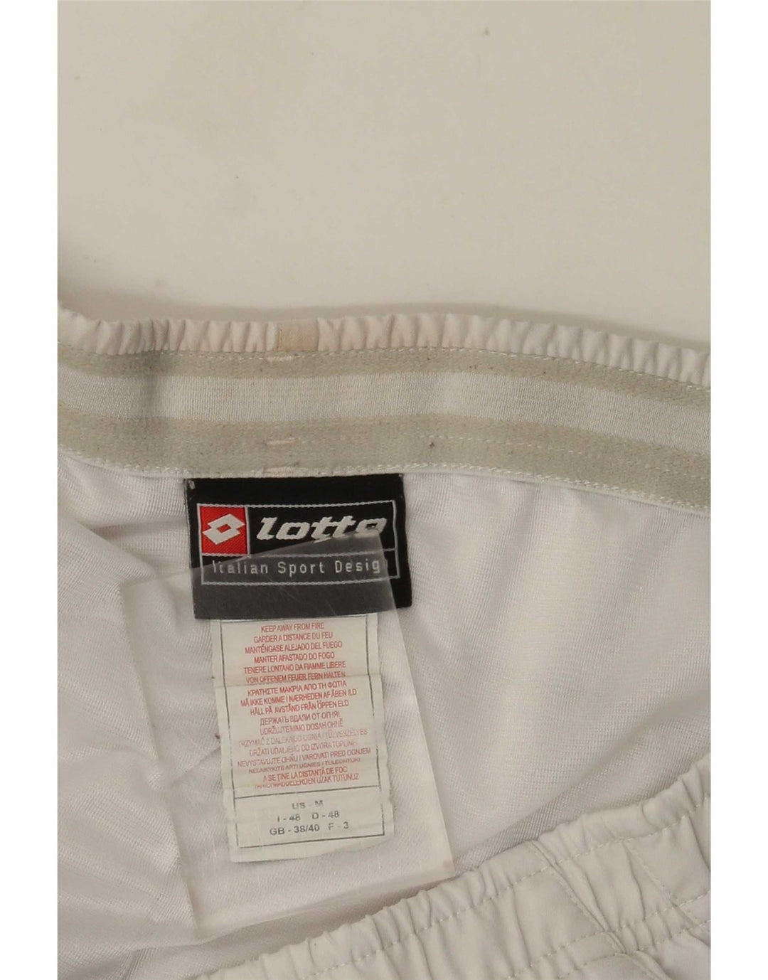 Pantaloncini sportivi da uomo Lotto UK 38/40 Poliestere bianco medio