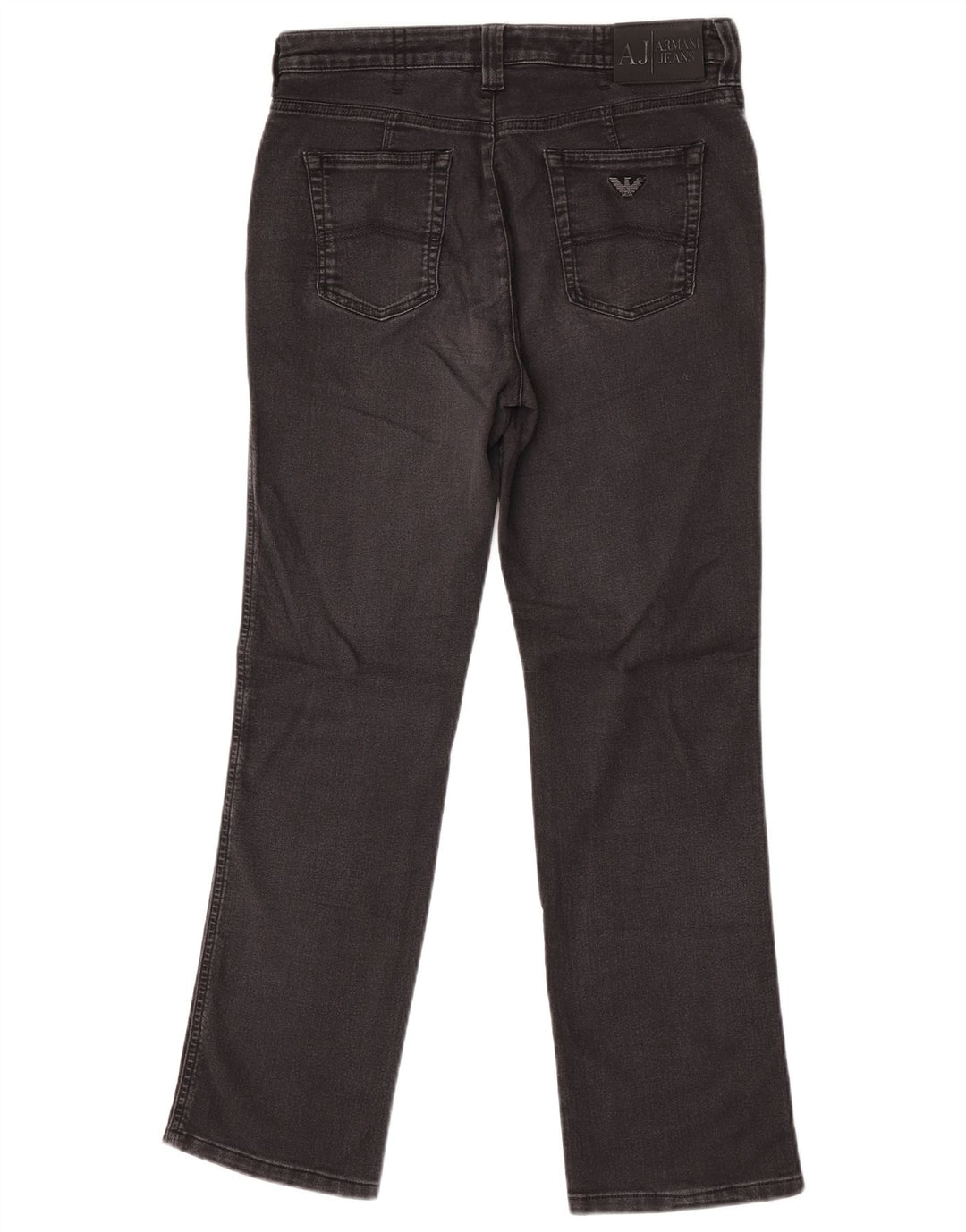 Jeans dritti da donna Armani W30 L30 cotone nero