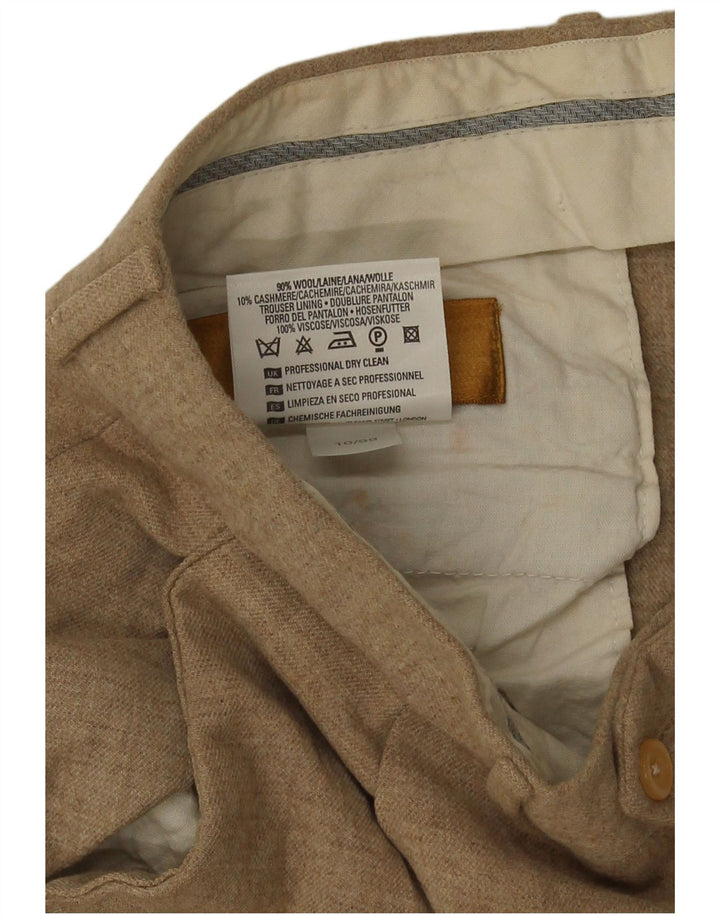 Pantaloni casual con pegging Marks & Spencer da uomo St. Michael W34 L31 in lana marrone