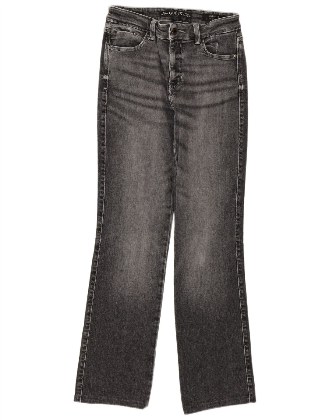 Jeans dritti GUESS da donna a vita media W27 L30 Grigi