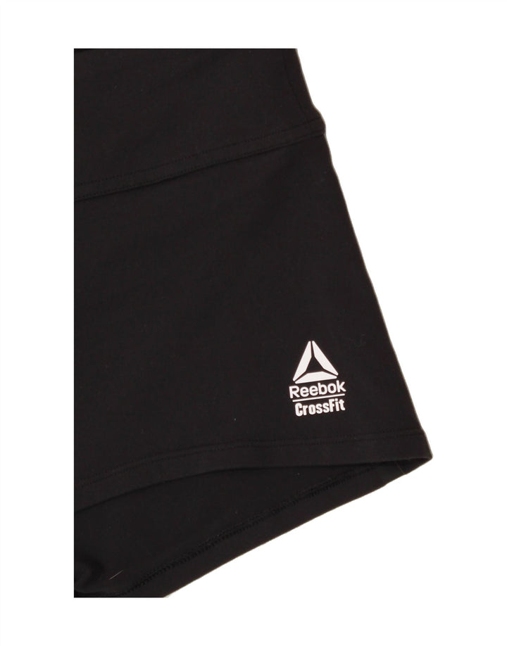 REEBOK Womens Cross Fit Sport Shorts UK 12 Medium  Black Vintage Reebok and Second-Hand Reebok from Messina Hembry 