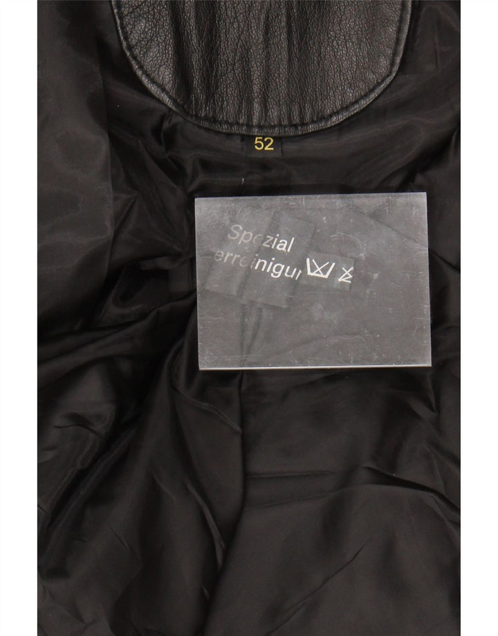 Giacca in pelle vintage da uomo IT 52 XL in pelle nera