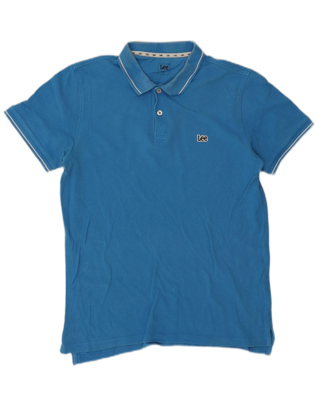 Polo da uomo Lee piccola in cotone blu