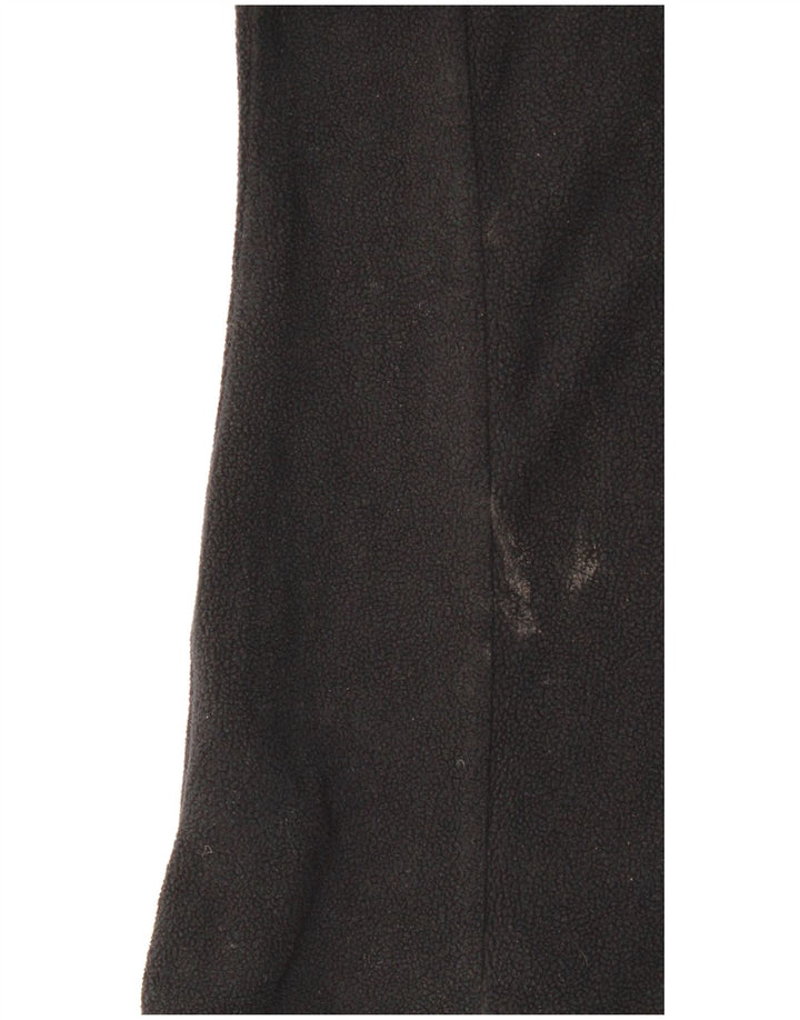 Maglione in pile Columbia da donna con collo e zip UK 10 piccolo poliestere nero