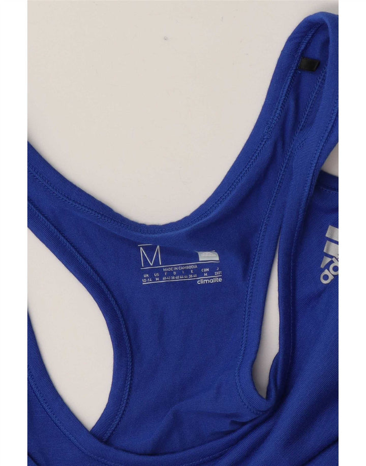 Canotta Adidas Climalite da donna UK 12/14 Blu medio