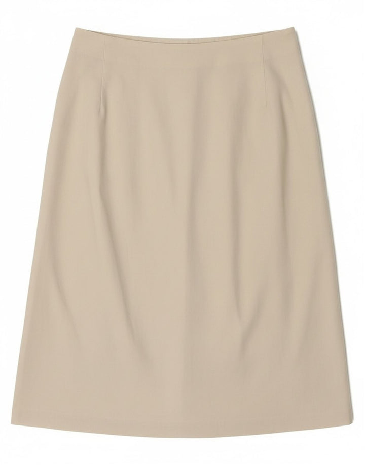 Gonna a trapezio da donna Benetton IT 42 media W28 cotone bianco