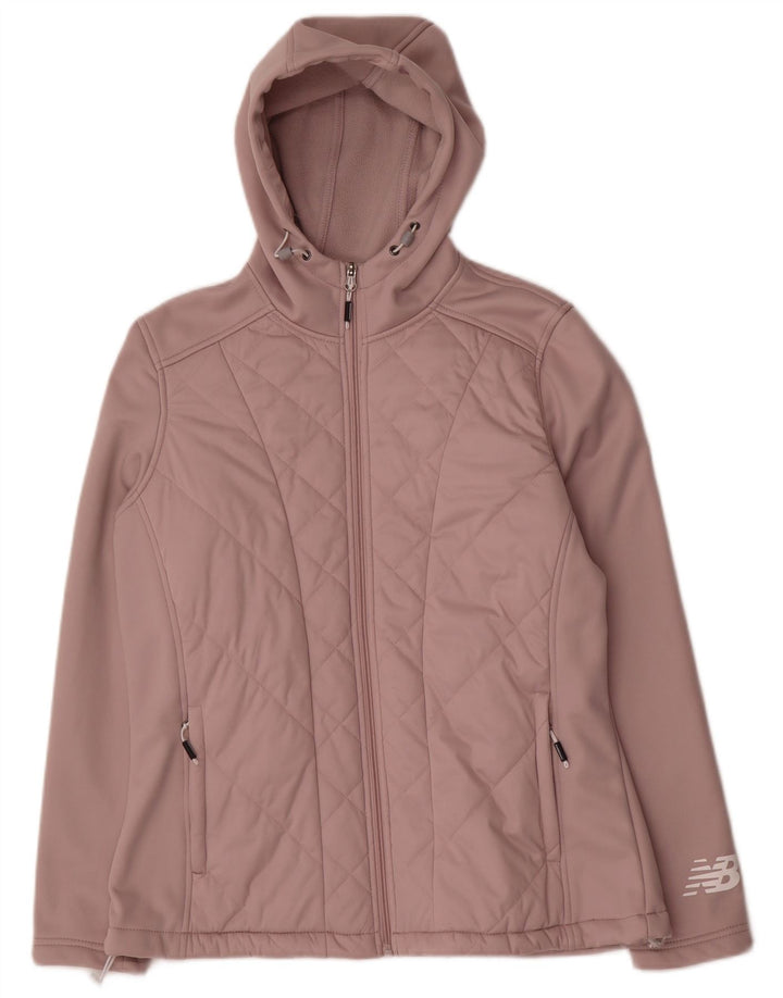 Giacca a vento con cappuccio da donna New Balance UK 16 Large Viola Poliestere