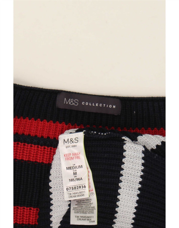 Maglione maglione con scollo a barca da donna Marks & Spencer UK 14 medio multicolore