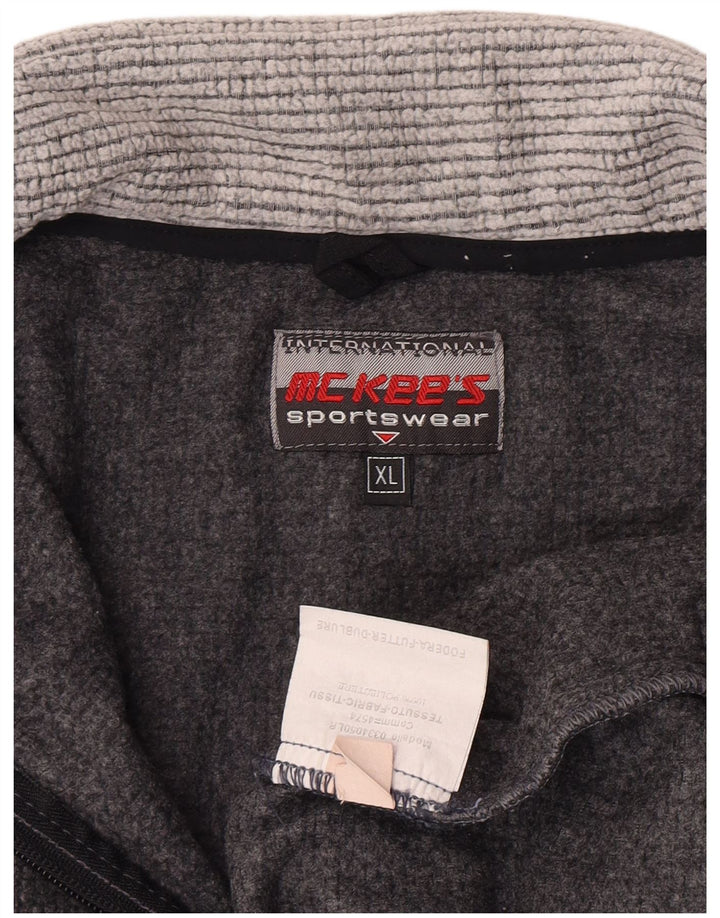 Maglione in pile da uomo con collo con zip MC Kee XL poliestere color block grigio