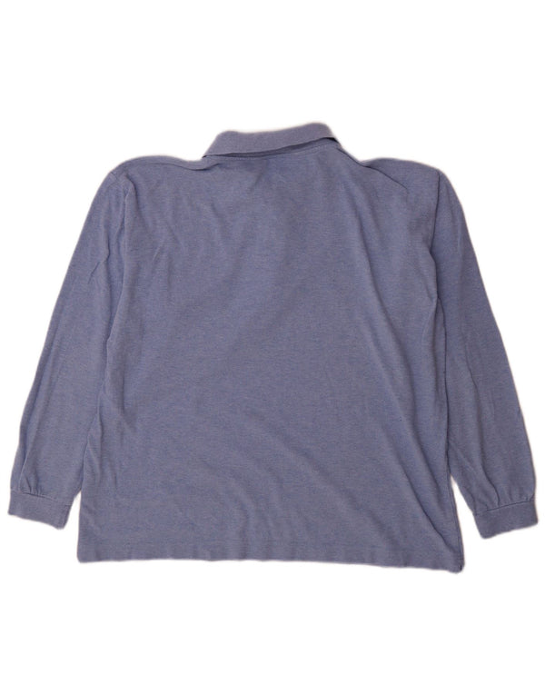 Polo Kappa Uomo Manica Lunga Large Blu Cotone