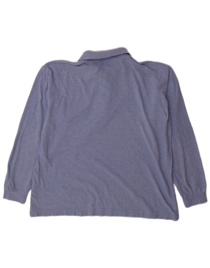 Polo Kappa Uomo Manica Lunga Large Blu Cotone