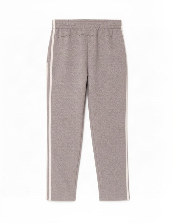 Adidas Womens Crop Tracksuit Trousers UK 12/14 Medium Grey Flecked Cotton
