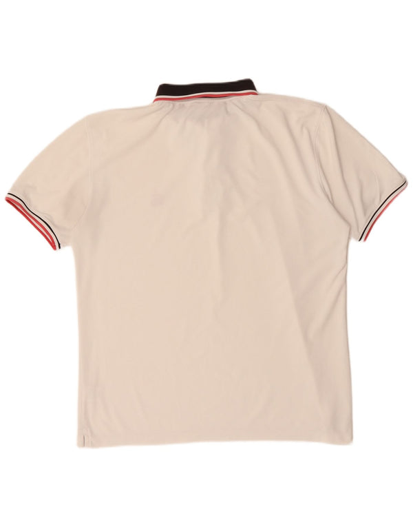CALVIN KLEIN Polo da golf da uomo Large in poliestere color block bianco
