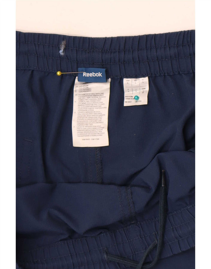 Pantaloncini sportivi Reebok da uomo di grandi dimensioni in nylon blu navy