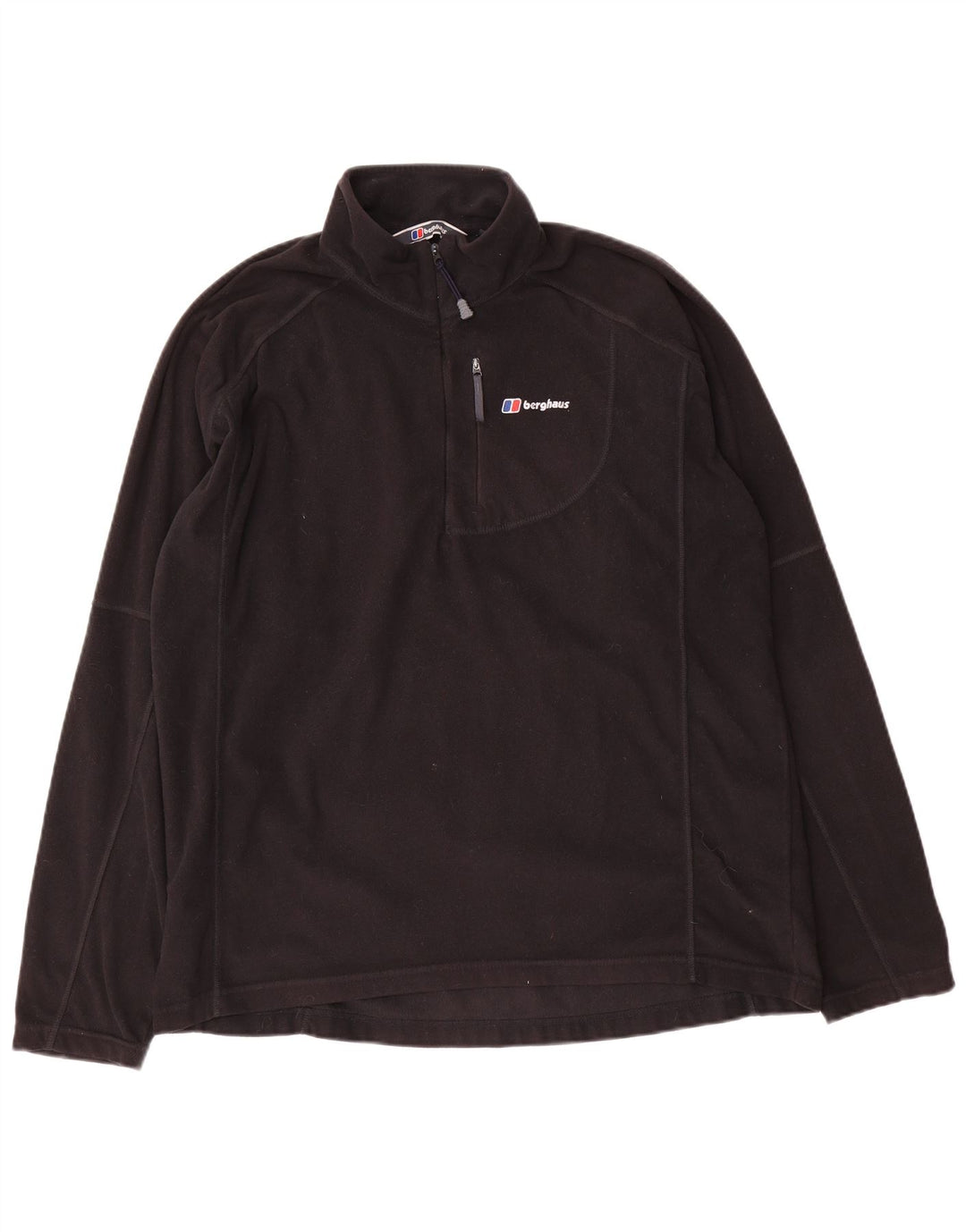 Maglione in pile da uomo Berghaus con zip e collo XL poliestere nero