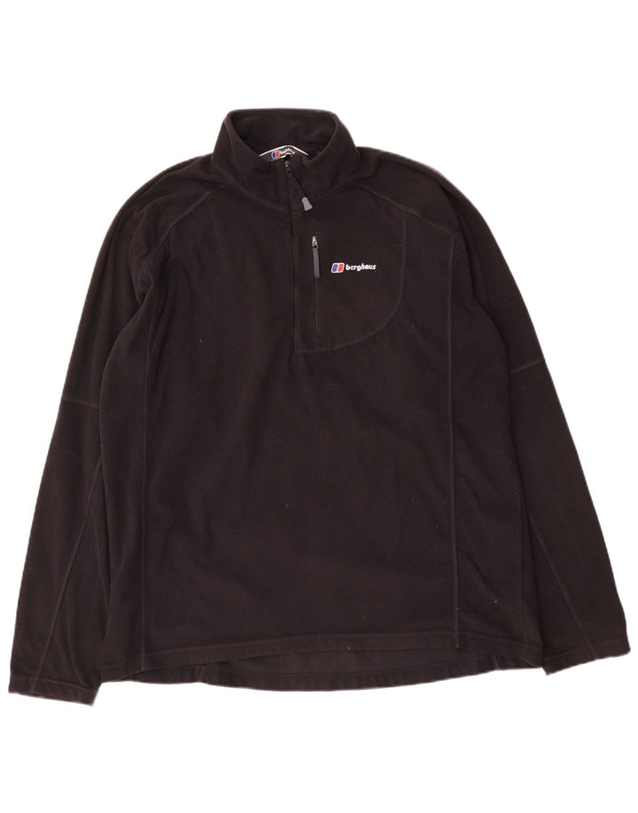 Maglione in pile da uomo Berghaus con zip e collo XL poliestere nero