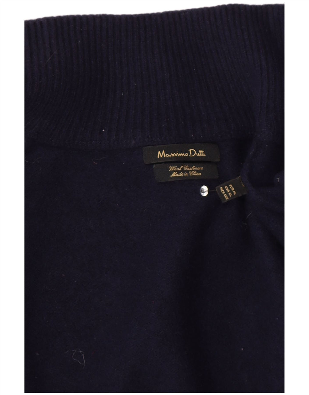 Maglione cardigan da donna Massimo Dutti UK 18 XL Lana blu navy