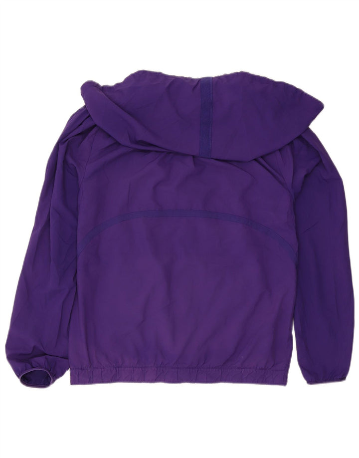 Giacca sportiva da donna con cappuccio Adidas UK 16 Large Viola Poliestere